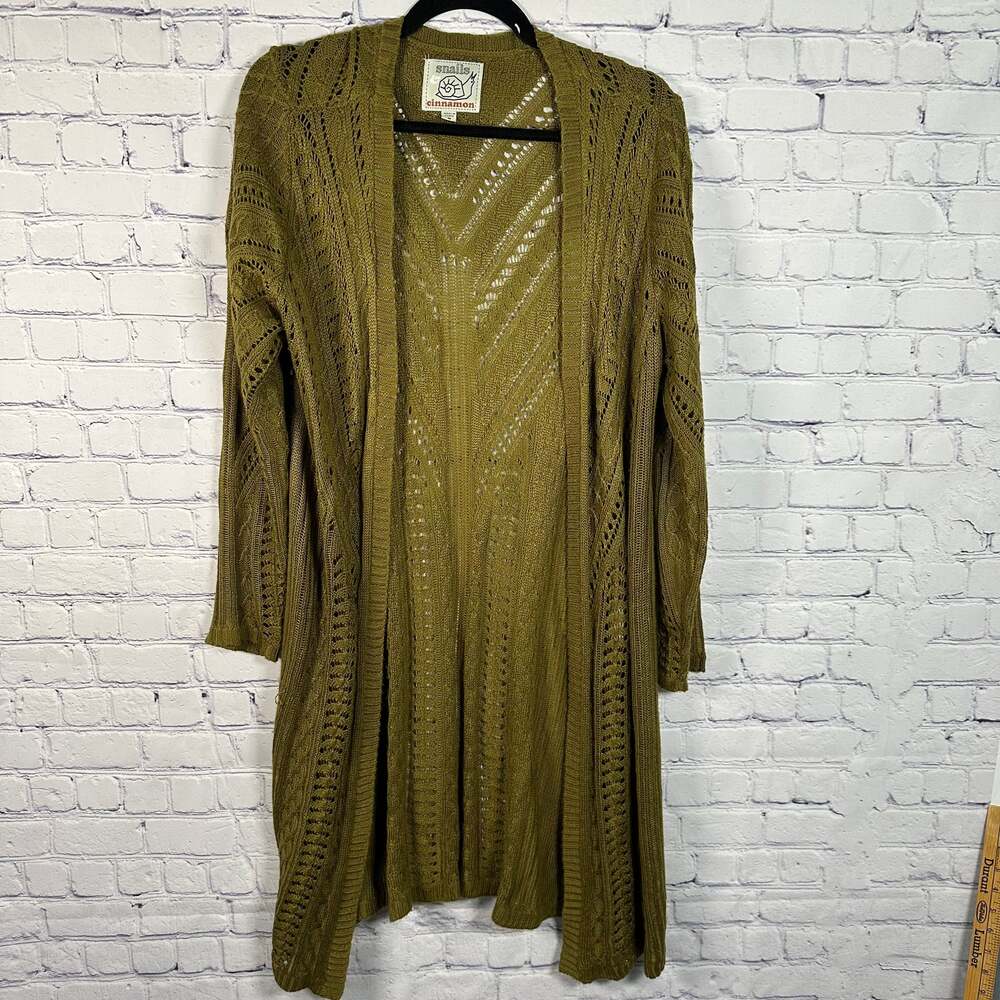 Snails Cinnamon Long Open Front Cardigan Sweater